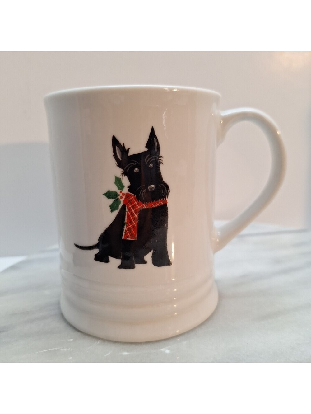 Scottie Dog Christmas Mug Fringe Studio Black Dog